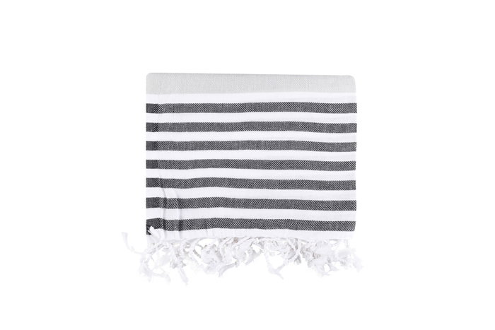 Mijölnir Sultan - Toalla de playa fouta Negro y blanco
